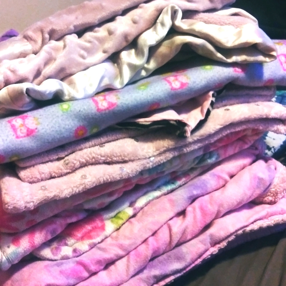 Stack of baby blankets